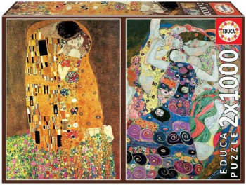 Puzzle 2 in 1 The Kiss The Maiden, Gustav Klimt