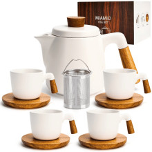 Set Ceainic cu infuzor și 4 Cesti pentru ceai