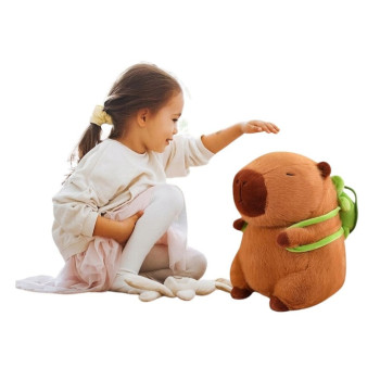 Pluș capybara cu rucsac detașabil - broscuță țestoasă